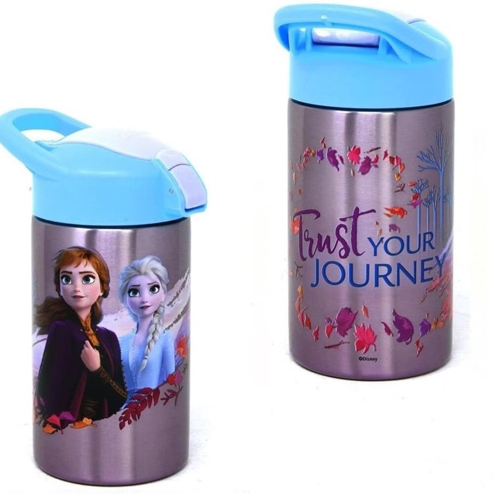 Disney Frozen Kids Insulated Water Bottle with Push Button Spout